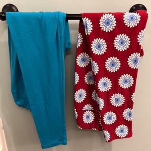 2 Pairs LuLaRoe Tall & Curvy Leggings